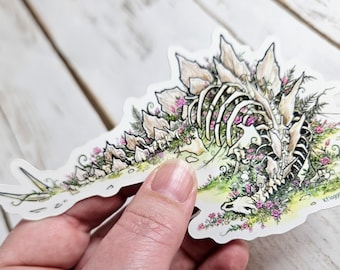 Stegosaurus Skeleton Overgrowth Weather Proof Decal