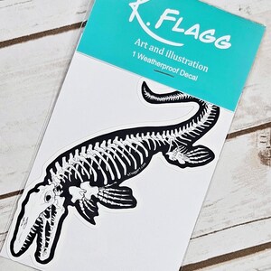 Mosasaur Skeleton Weather Proof Decal image 10