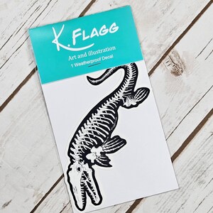 Mosasaur Skeleton Weather Proof Decal image 7