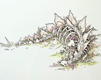Stegosaurus Overgrowth 13x19 Fine Art Print