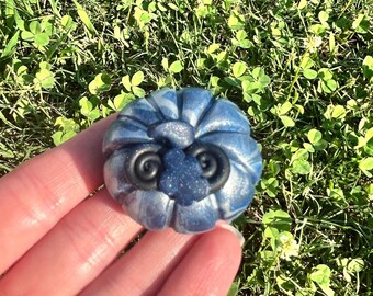 Summerween Starry Night Polymer Clay Pumpkin Figurines