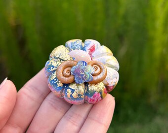 Snow White Princess Pumpkin - Polymer Clay - Pumpkin Figurines