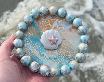 Ocean Trinket Tray - Beachy - Mermaid - Summer Decor - Jewelry Tray