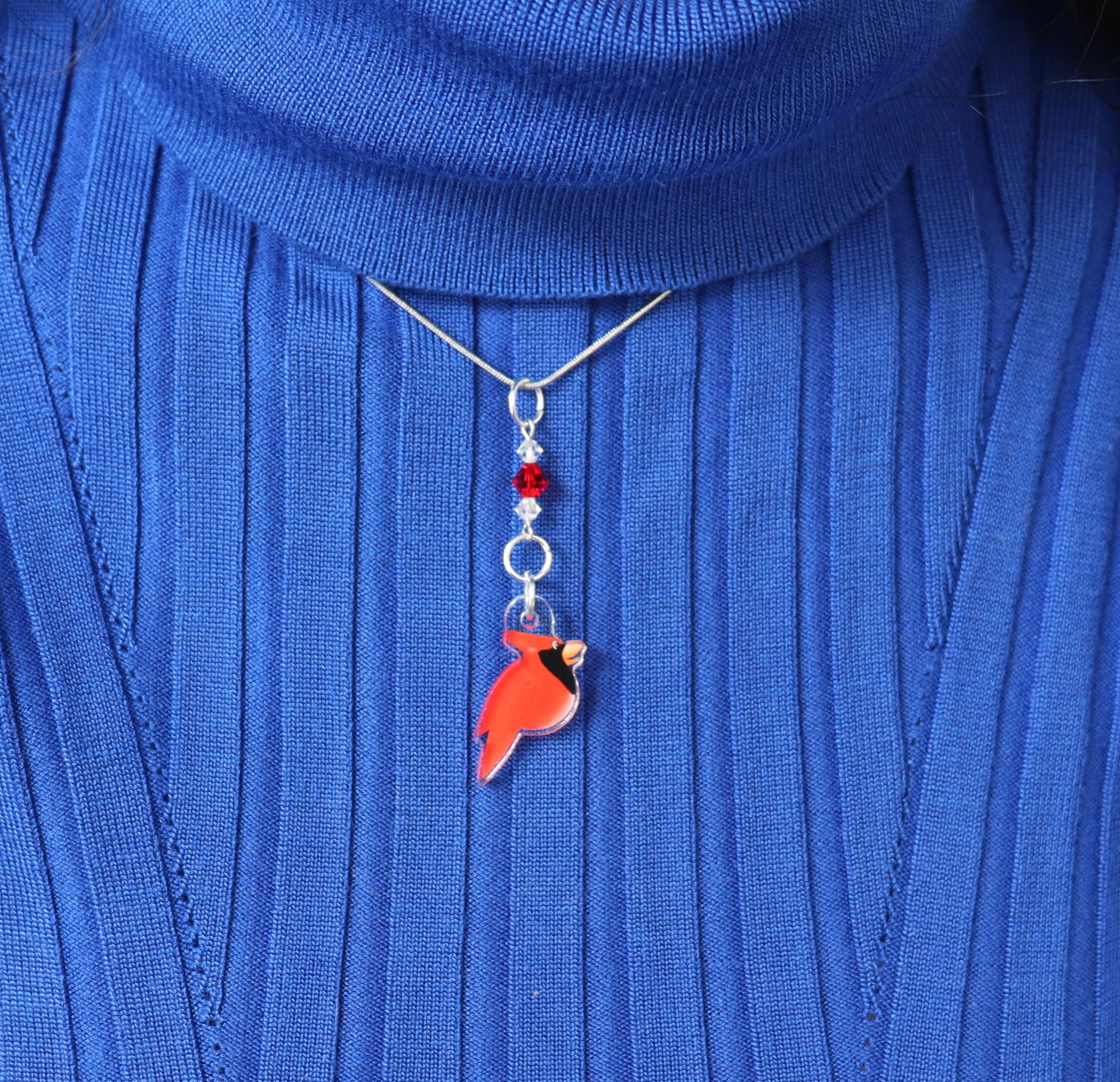 Halia Swarovski Red Cardinal Bird Necklace Halia Swarovski Red Cardinal Bird Necklace