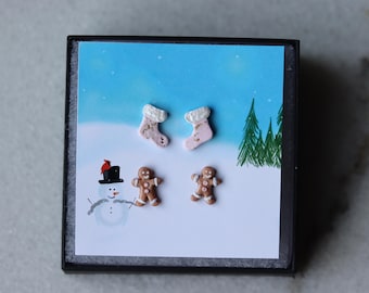 Polymer Clay Christmas Earrings (2 Pair of Your Choosing!) Christmas Gifts