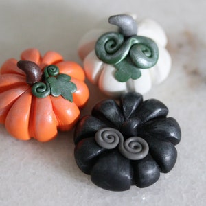 Polymer Clay Pumpkins Set of 3 image 3