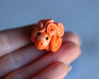 Miniature Handmade Clay Rainbow Ponies