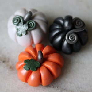 Polymer Clay Pumpkins Set of 3 image 4