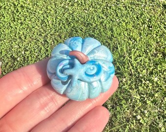 Summerween Atlantic Ocean Polymer Clay Pumpkin Figurines