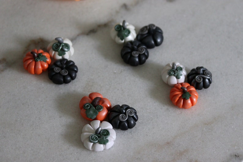 Polymer Clay Pumpkins Set of 3 image 6