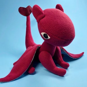 Tamaño regular Dragón Rojo Oscuro | Etsy