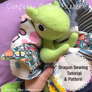 PDF Pattern // Dragon Pattern // Doll Making // How to Make a Doll // Jointed Doll