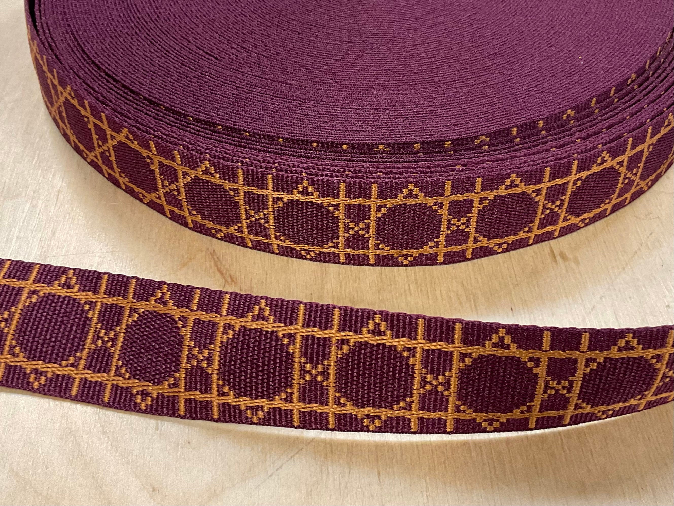 Diamond Webbing - Burgundy and Gold Diamond Webbing - Burgundy and Gold