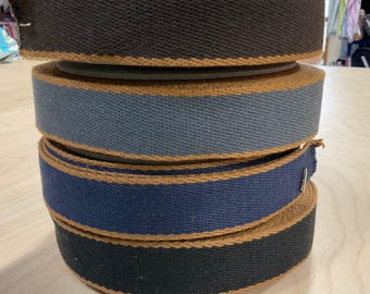 30mm Webbing Tape - chestnut contrast