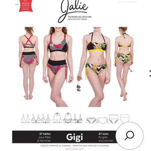Jalie 3671 Gigi Bikini in Halter, Over Shoulder & X Back Styles ...