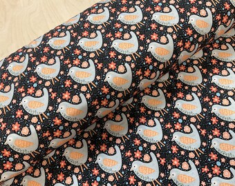 Tweet Tweet Birds Cotton Jersey Fabric