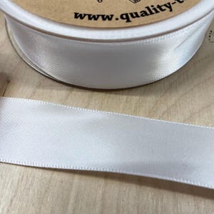 White Satin Ribbon 25mm Ribbon