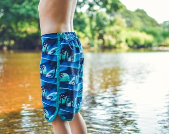 Hang tien boardies-golven en wilds-papierpatroon