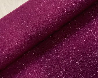 Plum Textured Glitter Stretch Knit