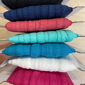 Dekorativ elastisk snedkant i polyamid - olika färger