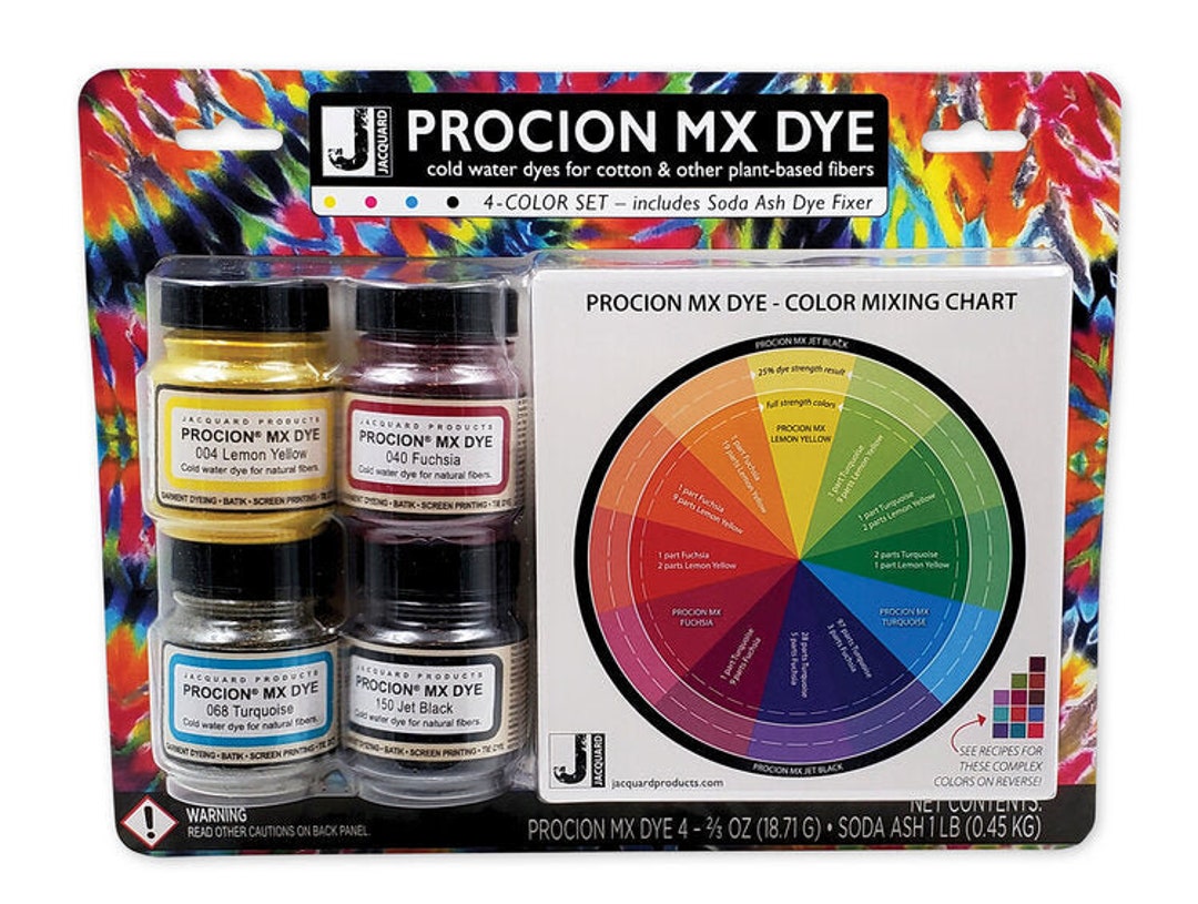 Jacquard Products Jacquard Acid Dye 4 Color Set with Citric Acid, Yellow,  Multicolored 