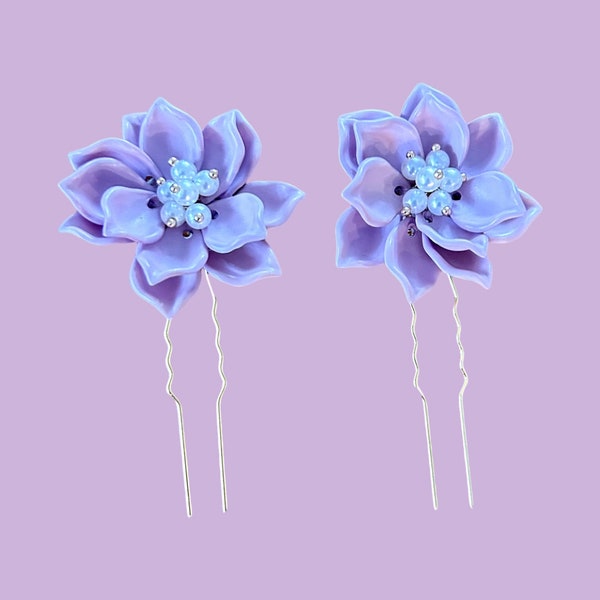Elegant Handcrafted Floral Hair Pins Perfect Accessory for a Touch of Spring Elegance