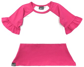 Ruffle Raglan Shirt - Etsy