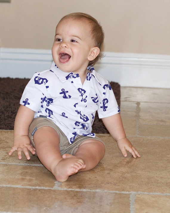 Infant boy button down shirt sales