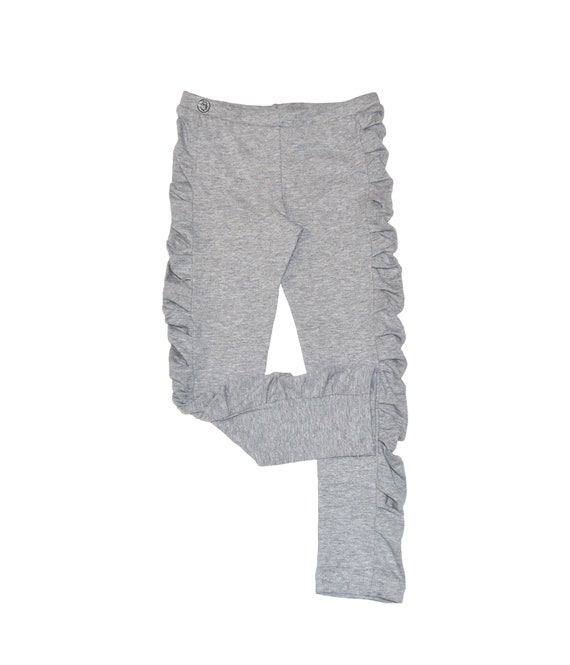 Girls Gray Ruched Legging/// Little Girls Gray Legging/// Baby Etsy