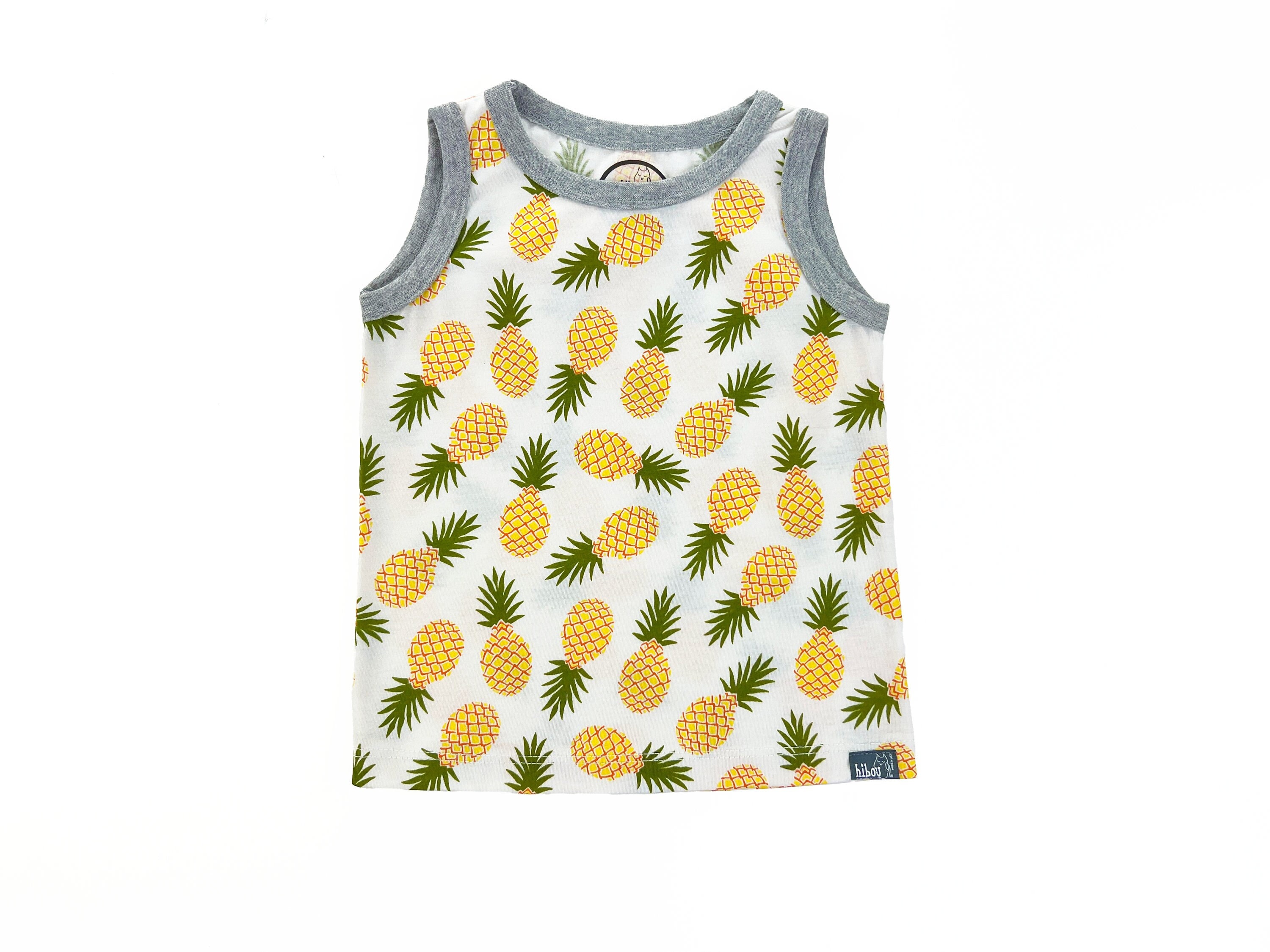Pineapple Boys Tank Top * Available in Infant, Toddler and Kids sizes: 6 months, 12 month, 18 month, 2T, 3T, 4T, 5, 6 and 6X