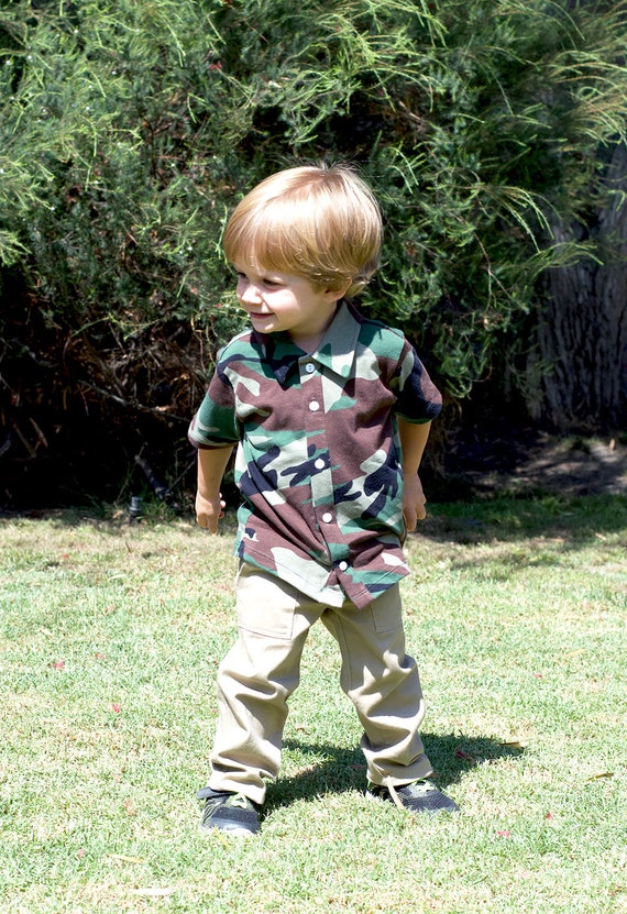 toddler camo button up shirt