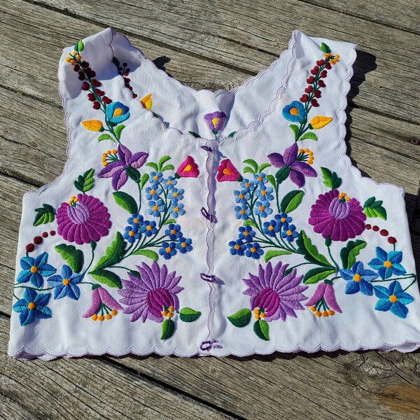 Traditional Hungarian handembroidered  Vest, Hungarian Waistcoat colorful Flower, floral vest, Hungary Hand embroidered