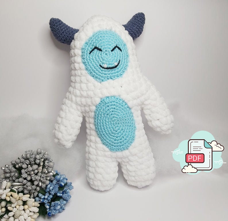 Yeti Amigurumi Crochet Pattern Tutorial Easy How To Etsy