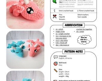 Dragons Crochet Pattern, Kawaii, Sleeping Dragon, Fluffy Yarn Amigurumi,  Amigurumi Magical Animals, Monsters, DIY Amigurumi Forge 