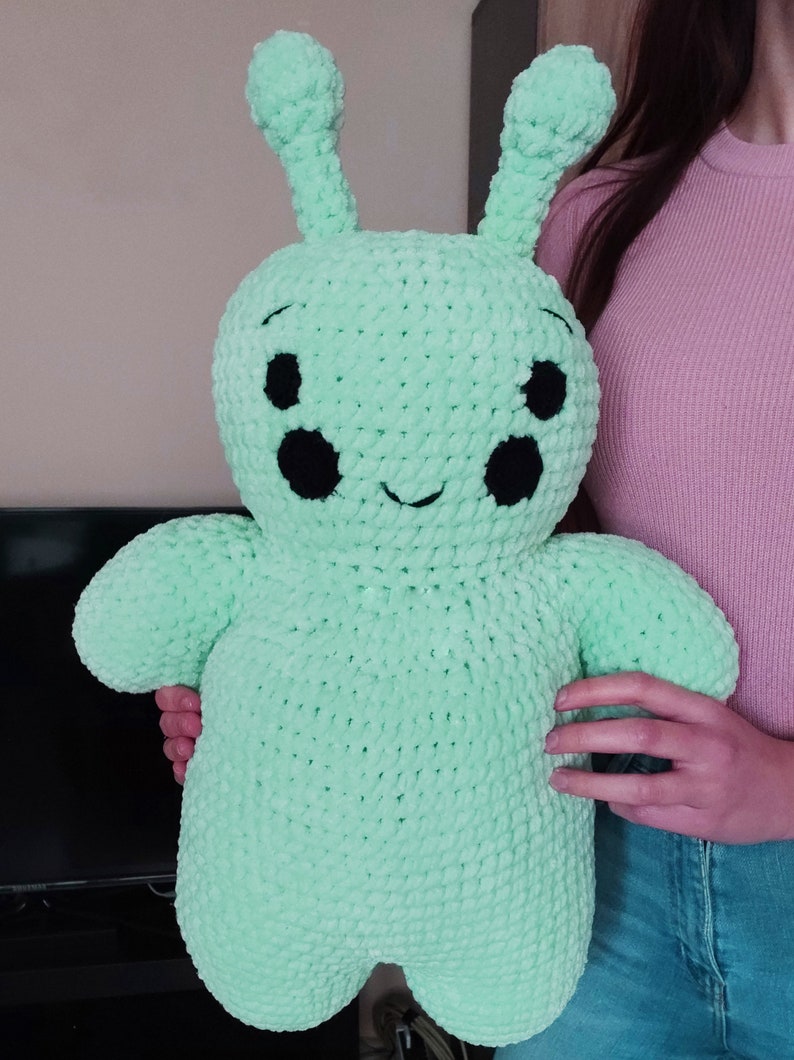 Alien Crochet Pattern Big Chubby Green Alien Amigurumi With Etsy