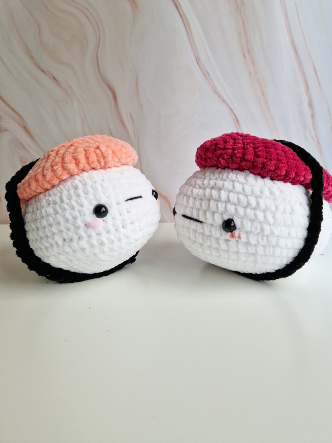 How to crochet cute kawaii Sushi - Amigurumi Tutorial 