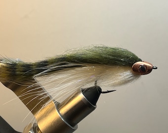 2 Pack of Baitfish Steel Bunny Flies, Bass Fly, Streamer Fly, Trout Fly, Baitfish Imitation, Smallmouth Bass Fly