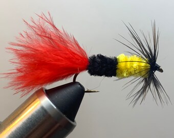 3 Pack of Bluegill bumblebee, bluegill fly, fly fishing fly, flies, fly fishing