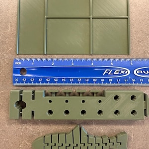 Mata drukowana w 3D, pojemnik na narzędzia i elastyczna ryba – oliwkowa