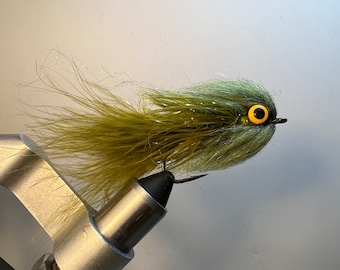 2 Pack of Smallmouth Bass Streamer Flies- Olive