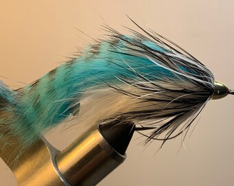 2 Pack of The Brave Flies in Shad Pattern, Streamer, Bass Fly, Zonker, Fly Fishing, Fly Fishing Flies,