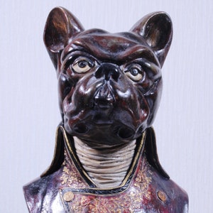 Bulldog statuette,dog statue, dog home decor,dog sculpture, art deco dog statue,animal home decor statuette