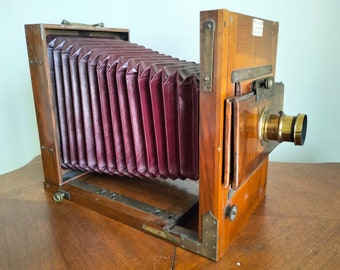 Vintage camera,schaeffner antique camera, antique wooden box camera,bellow camera, half plate camera, wooden large format camera,photo room