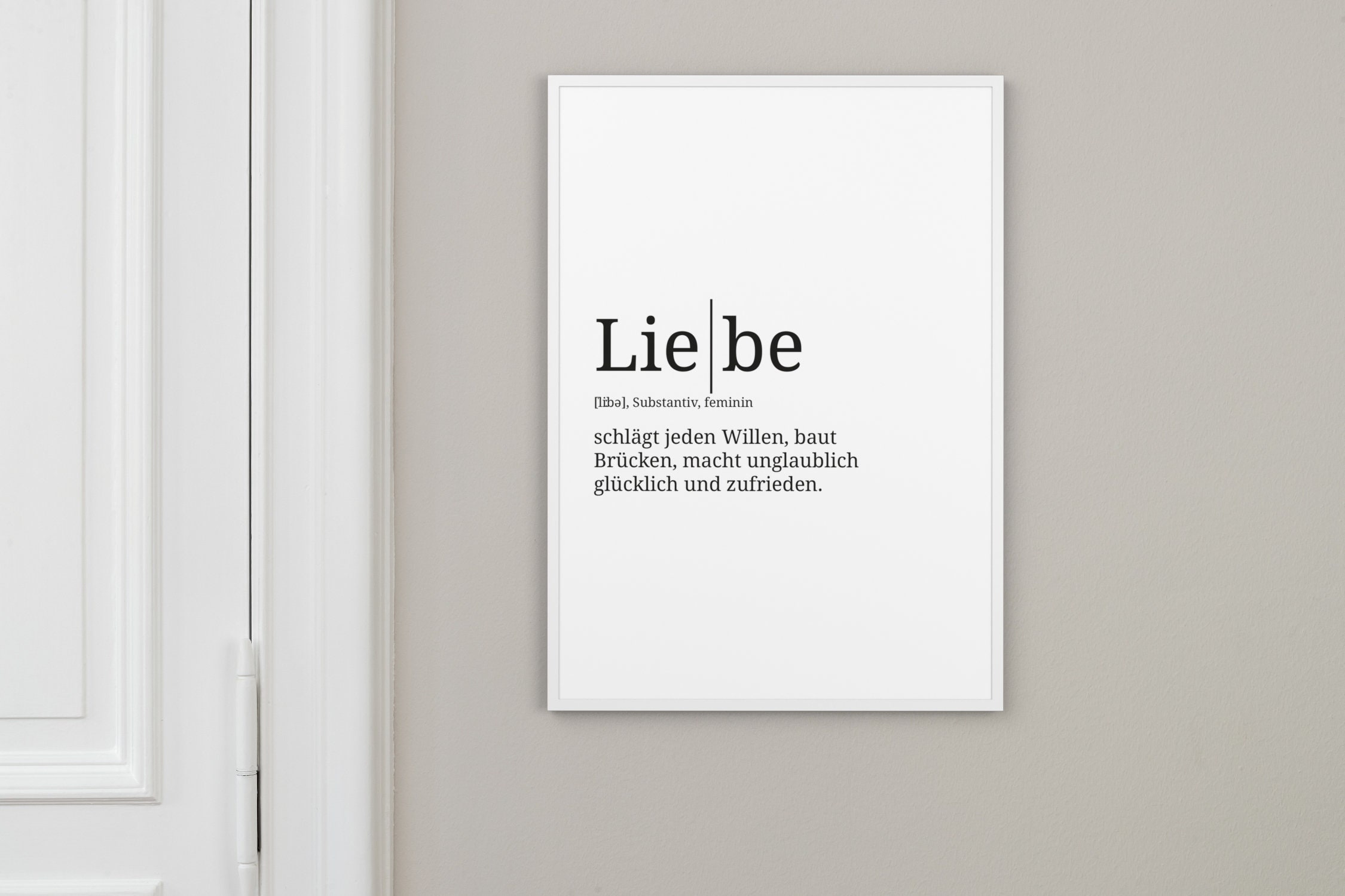Definition Liebe Format wählbar Premium SpruchPoster für Etsy