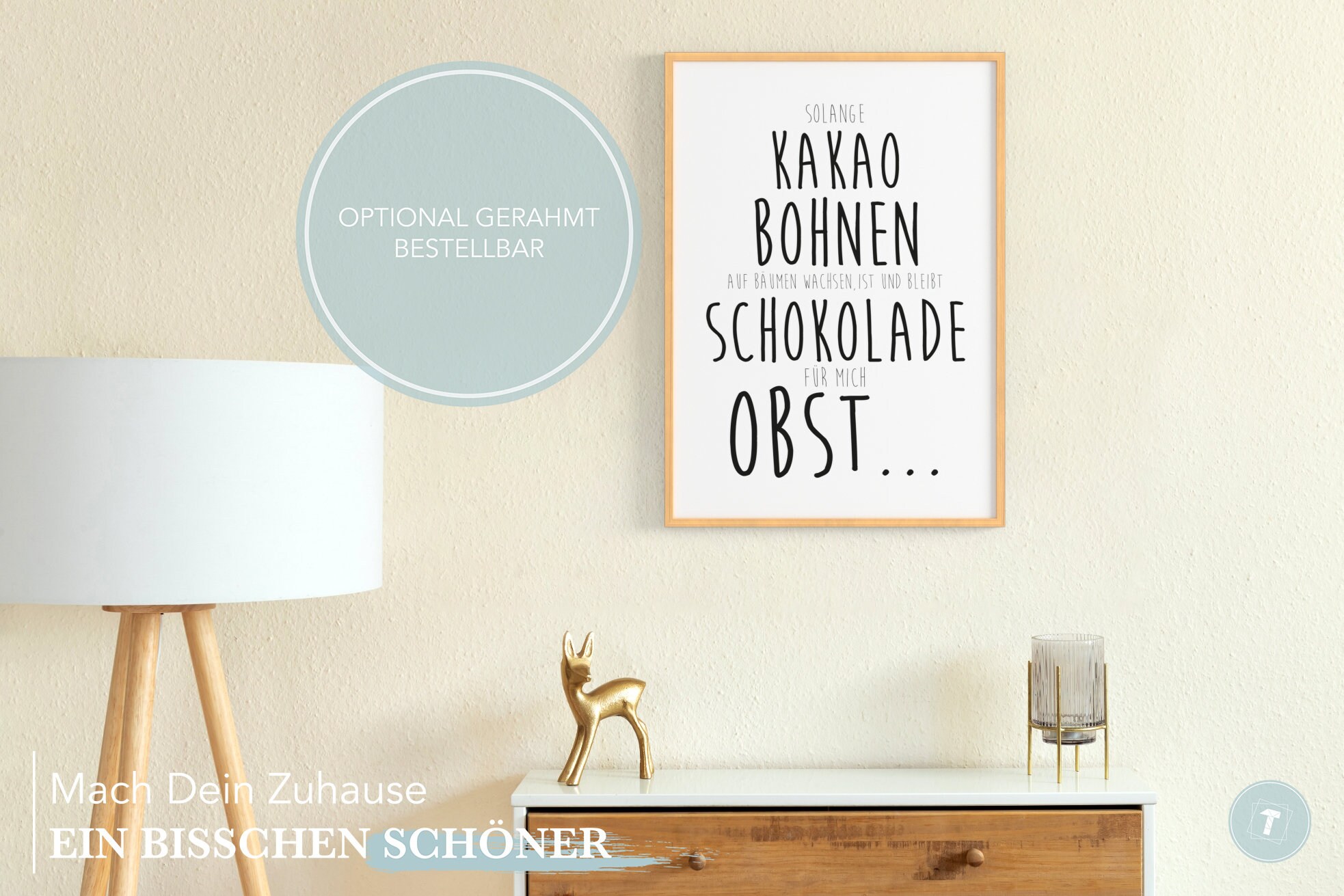 Schokolade ist Obst Premium SpruchPoster Als Geschenk Etsy