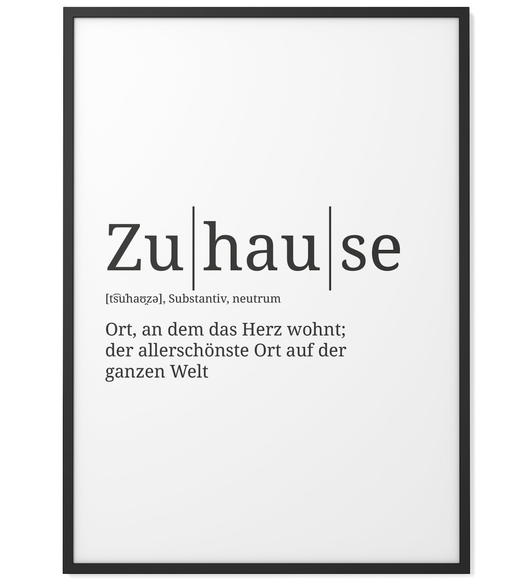 Definition Zuhause Format wählbar Premium SpruchPoster für Küche