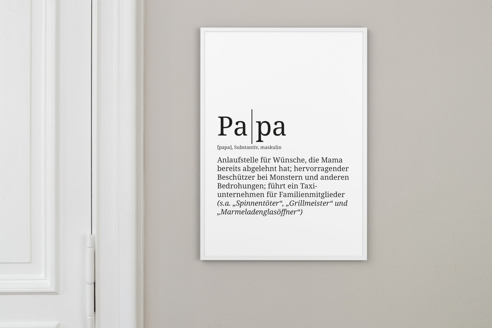 Definition Papa Format wählbar Premium SpruchPoster für Etsy.de