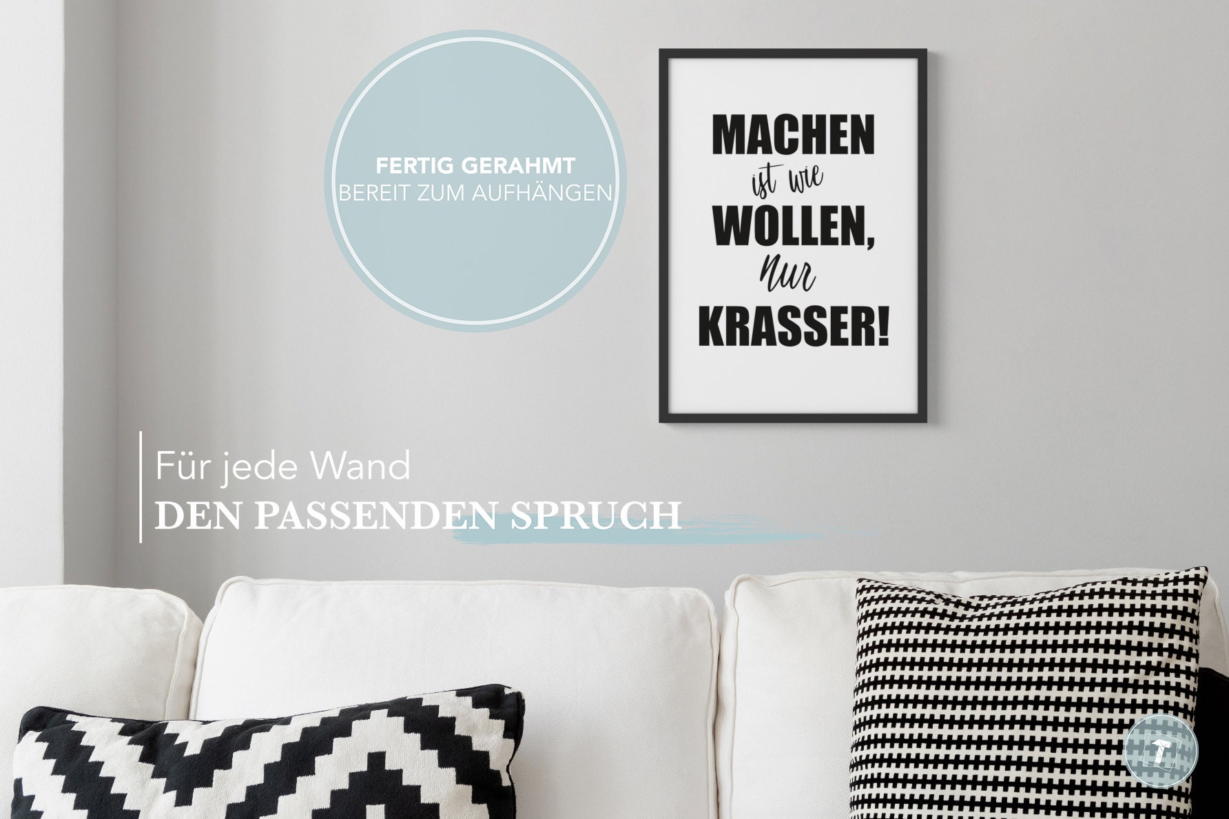 Machen ist wie Wollen nur krasser Premium SpruchPoster Etsy France