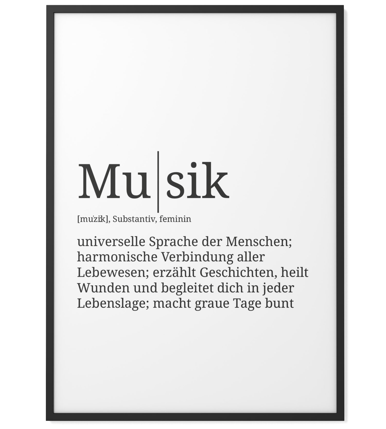 Definition Musik Format wählbar Premium SpruchPoster für Etsy