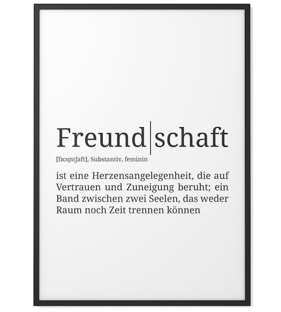 Definition: Freundschaft Format wählbar Premium - Etsy Österreich